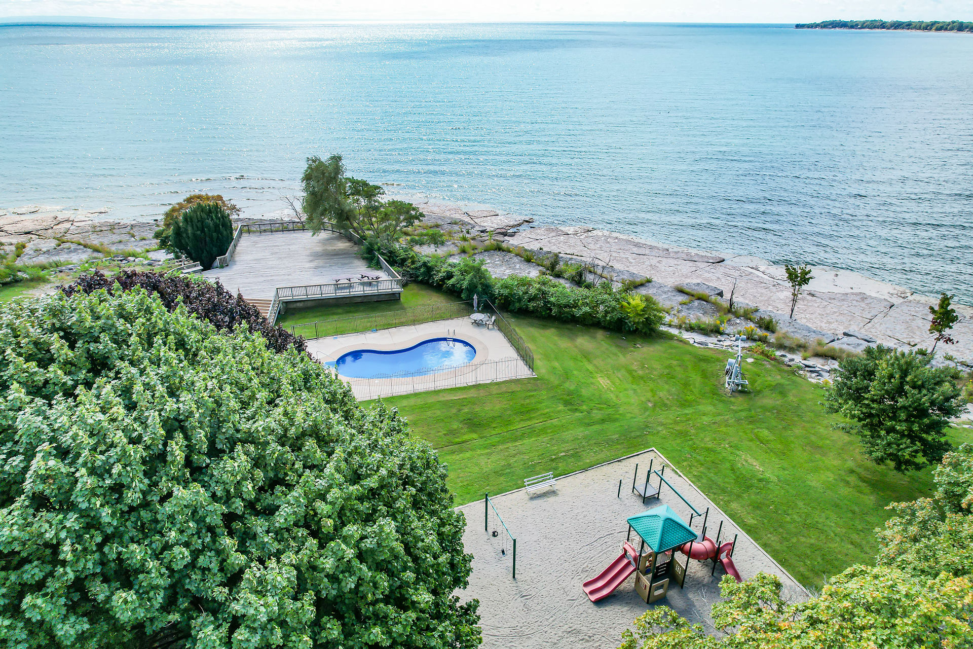 Pool and playground