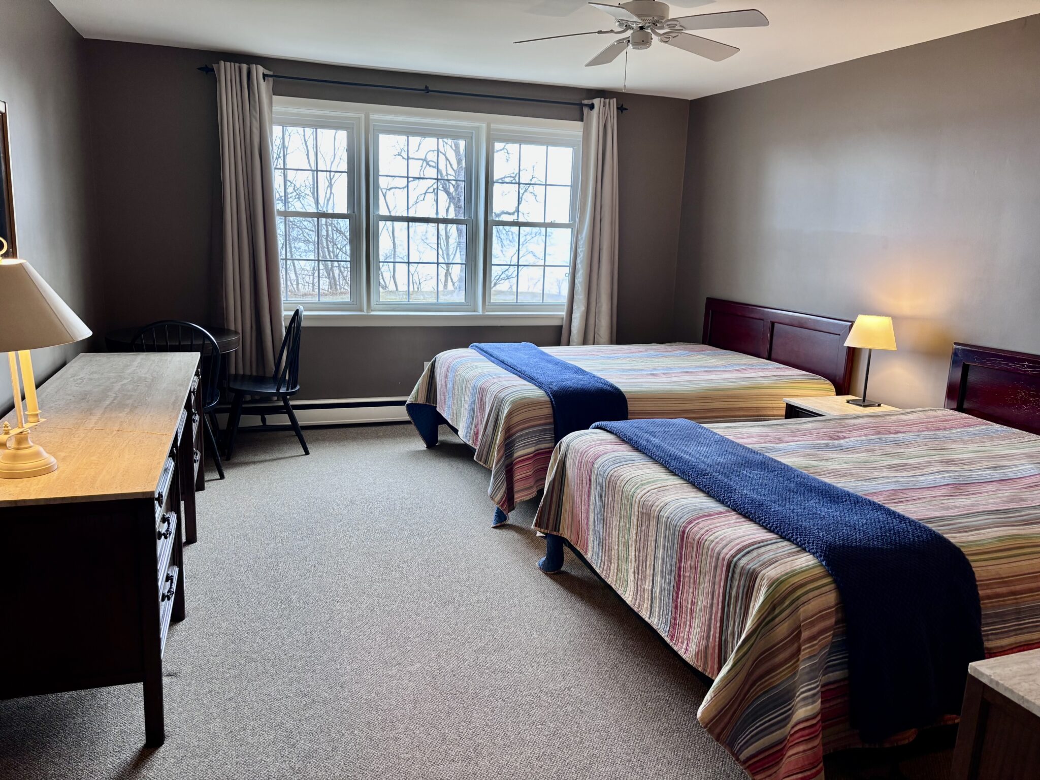 Bedroom with two queens